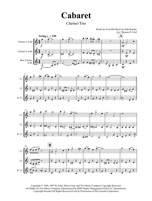 Cabaret (Arr. Thomas H. Graf) - Herb Alpert And The Tijuana Brass (Woodwind Ensemble)