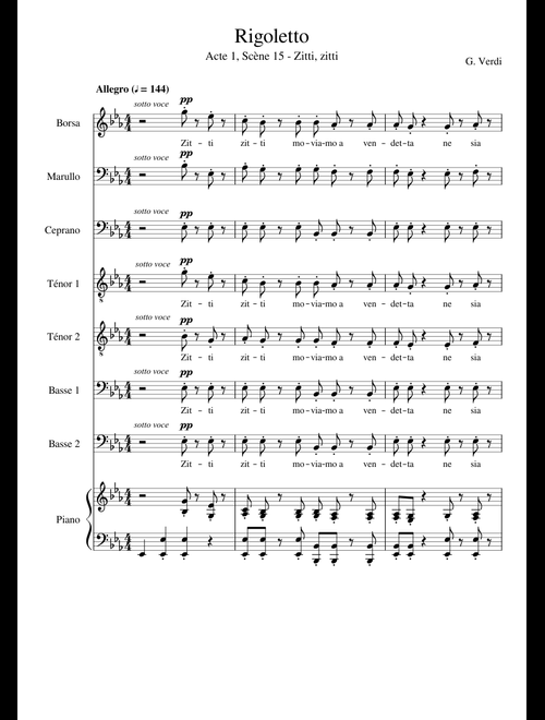 Rigoletto sheet music by Melisande | Play, print, and download in