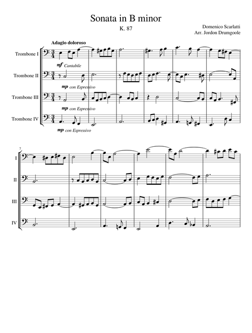 Sonata in B minor K. 87