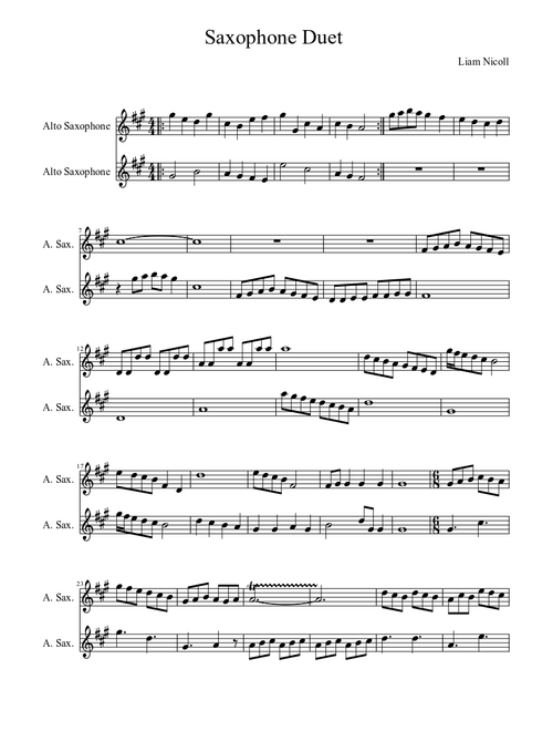 Saxophone Duet