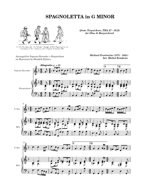 TMA 27 Spagnoletta in g, Recorder S+Hch