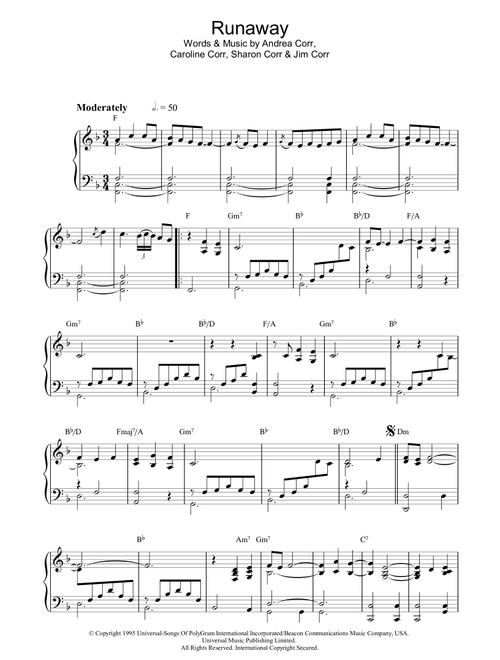 Runaway - The Corrs (Piano Solo)