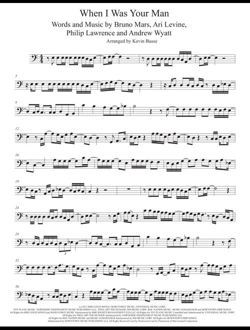 When I Was Your Man (Arr. Kevin Busse) - Bruno Mars (Cello Solo)