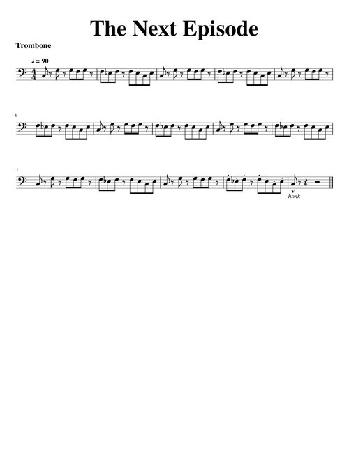 The Next Episode (Trombone)