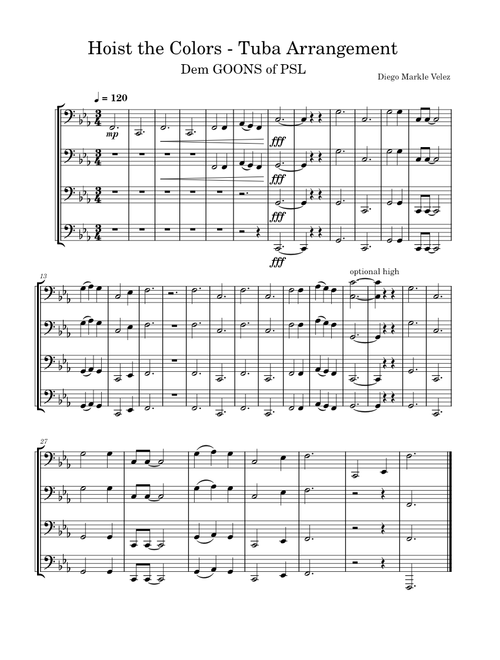 Hoist the Colors - Tuba Arrangement