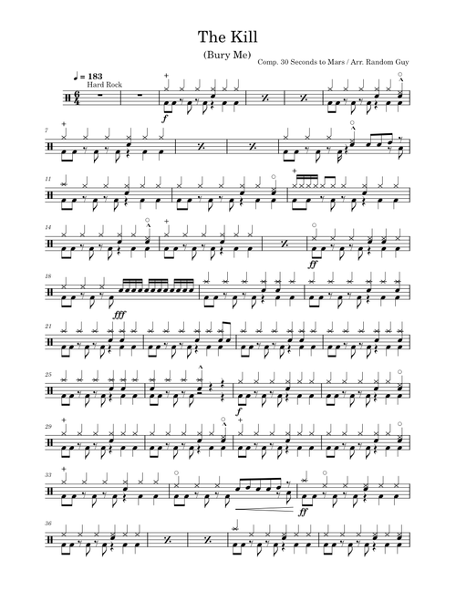 The kill – Thirty Seconds To Mars The Kill (Drums)