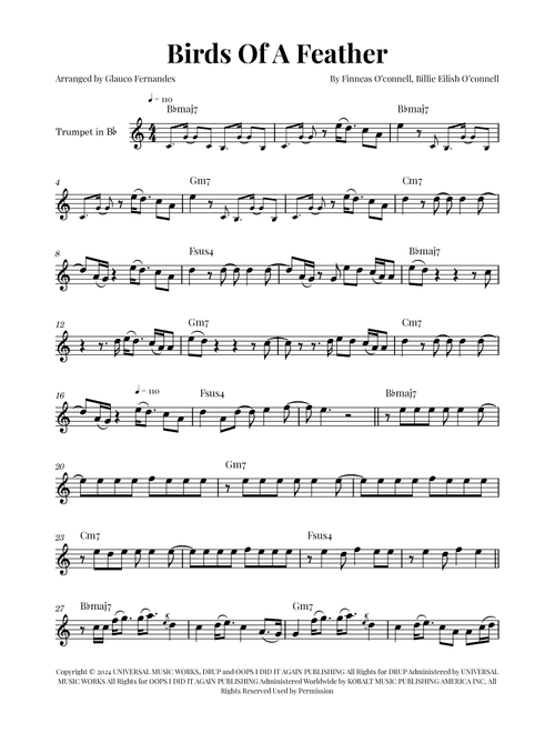 Birds Of A Feather (Arr. Glauco Fernandes) - Billie Eilish (Trumpet Solo)