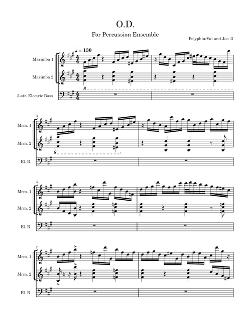 O.D. – Polyphia For Percussion Ensemble