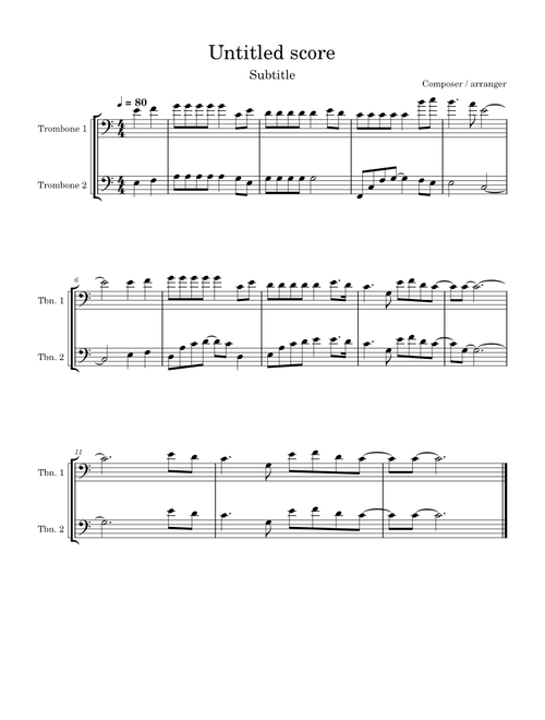 Dont Forget Trombone duet
