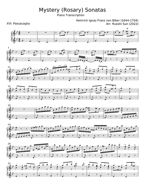 Mystery (Rosary) Sonatas - Heinrich Ignaz Franz von Biber