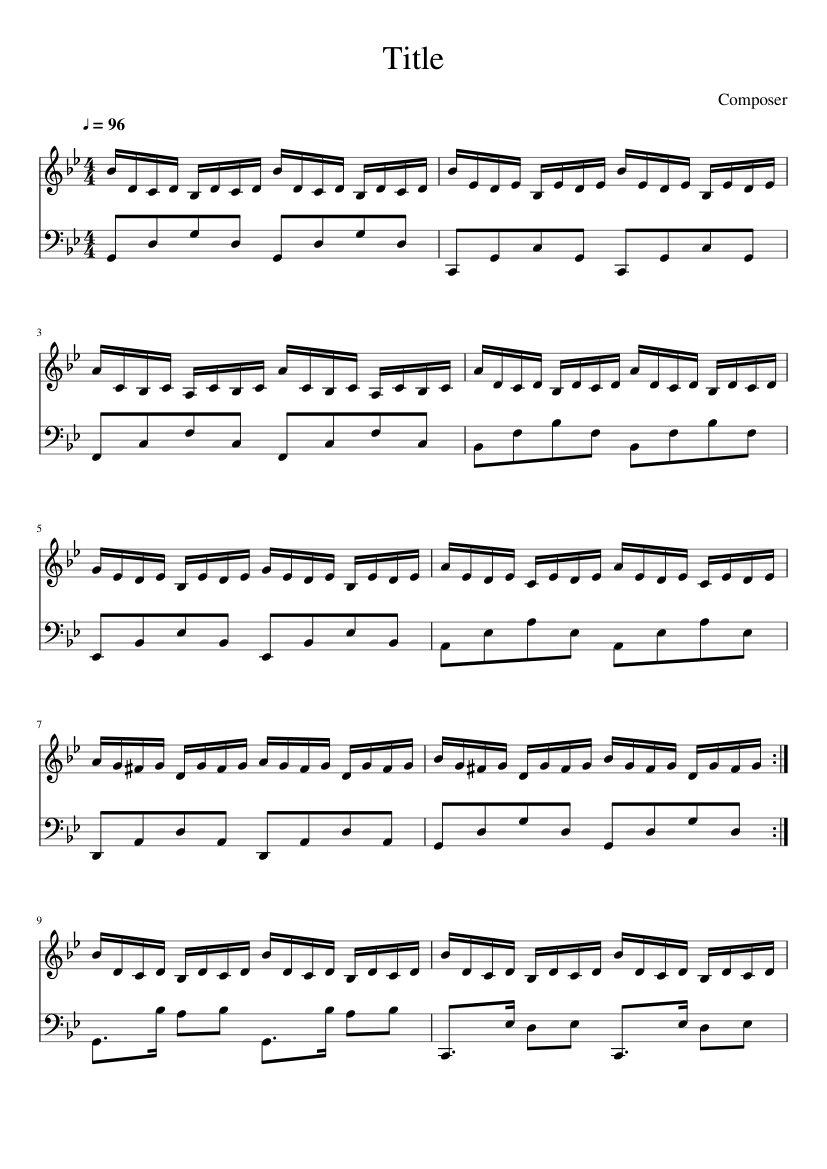 Maletín Publicación Shipley Bach G minor (Luo Ni) Sheet music for Piano (Solo) | Musescore.com