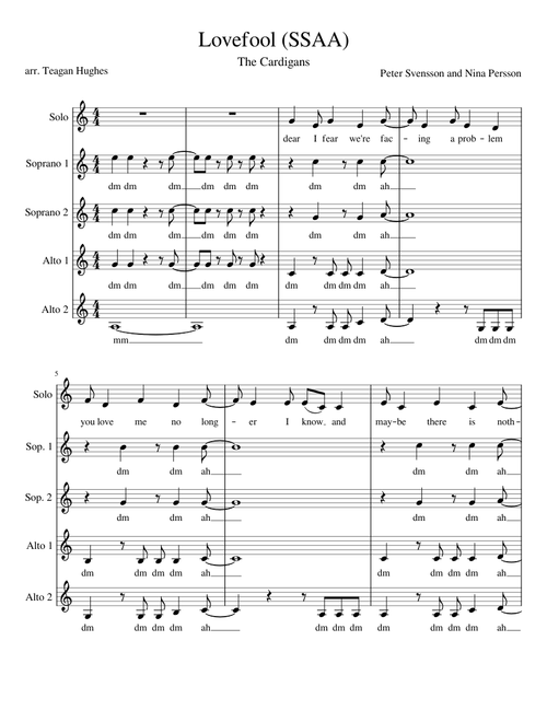 Lovefool (SSAA)