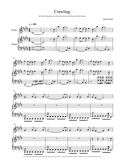 Crawling (Arr. André Laitano) - Linkin Park (Instrumental Duet and Piano)