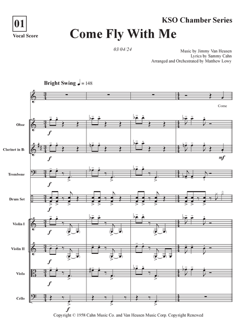 Come Fly With Me (Arr. Matthew Lowy) - Frank Sinatra (Large Ensemble)