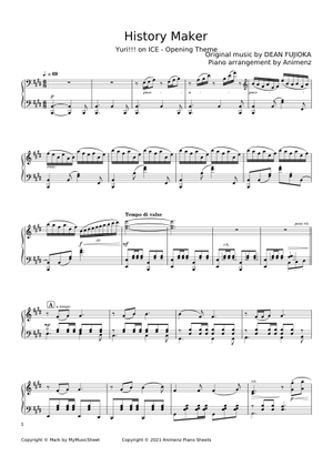we weren't born to make history Sheet Music for Piano (Solo
