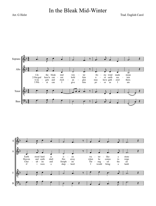 In the Bleak Mid-Winter (SATB)