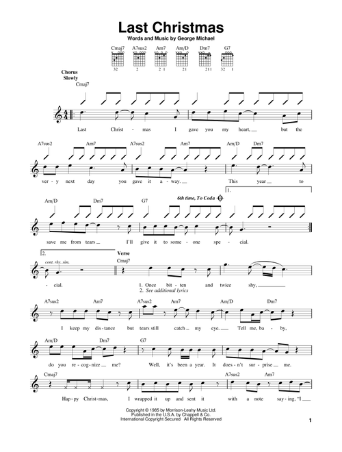 Last Christmas - Wham! (Easy Guitar)