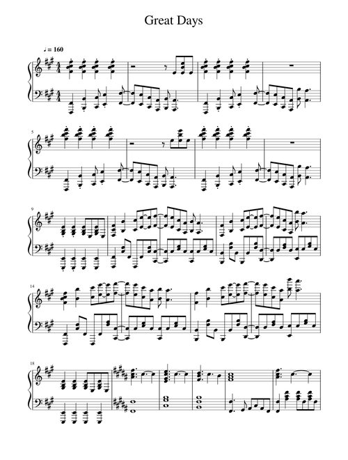 JoJo: Diamond is Unbreakable OP 3 | Great Days Piano Version