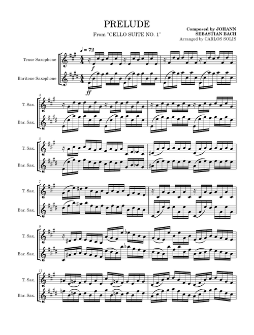 PRELUDE (CELLO SUITE NO. 1) by CARLIT0CHURRIT0