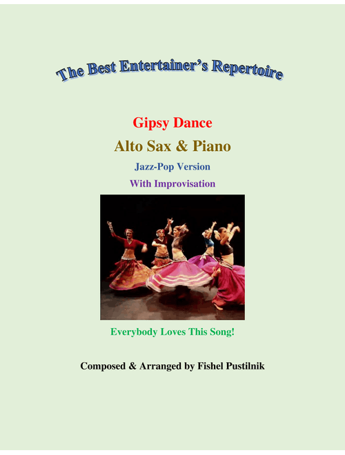 "Gipsy Dance"-Piano Background for Alto Sax and Piano (with Improvisation)-Video - Fishel Pustilnik (Instrumental Duet and Piano)