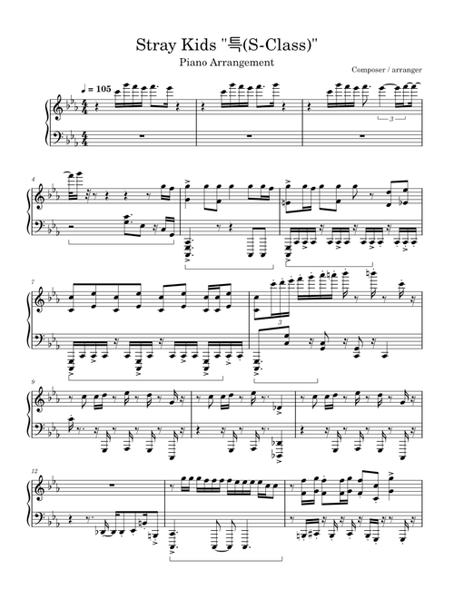 Stray Kids "특(S-Class)" (Piano Arrangement)