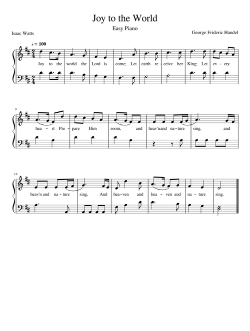 Joy to the World (Easy)