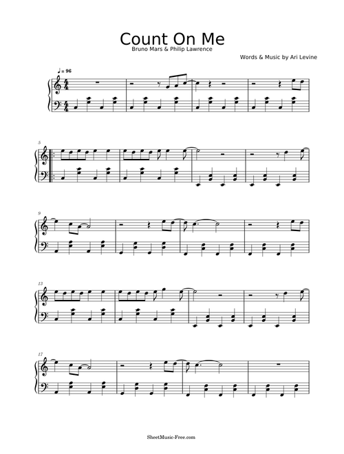 Count On Me Bruno Mars & Philip Lawrence