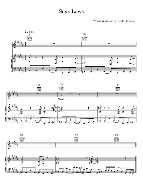 Sexx laws - Beck