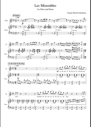 les miserables Sheet Music for Piano, Flute, Clarinet in b-flat