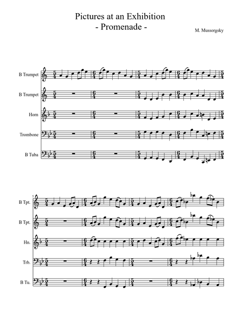 Mussorgsky's 'Promenade' from 'Pictures at an Exhibition'