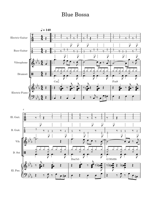 Blue Bossa - Jazz Combo
