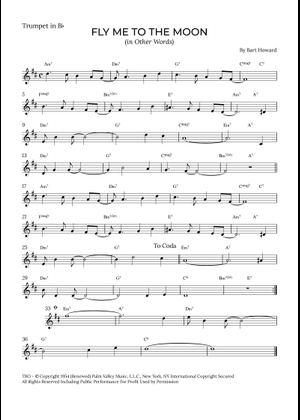 Play Official version of Fly Me To The Moon (In Other Words) Sheet