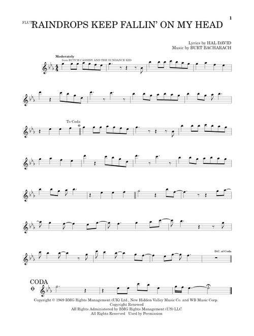 Raindrops Keep Fallin' On My Head - BJ Thomas (Flute Solo)