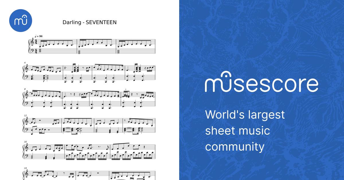 Darling - SEVENTEEN Sheet Music for Piano (Solo) easy | MuseScore.com