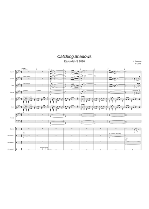 Catching Shadows – Ivan trevino (Percussion Quintet) Sheet Music for ...