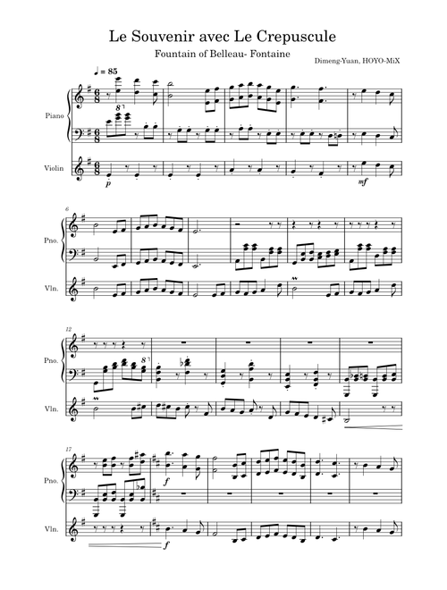 Le Souvenir avec le crepuscule – HOYO-MiX Le Souvenir avec le crepuscule - Ending Variation