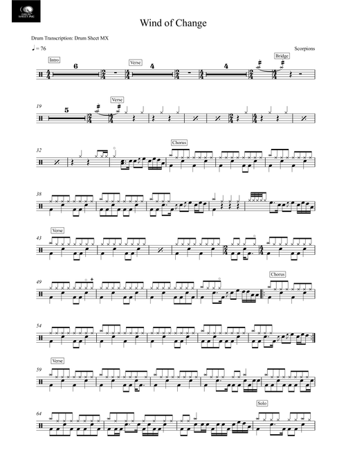 Wind Of Change (Arr. Drum Sheet MX) - Scorpions (Drums)