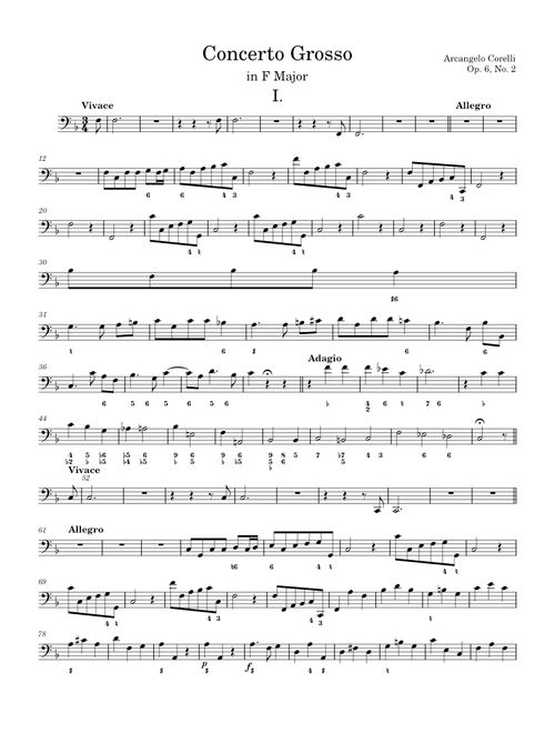Concerto grosso in F major Double Bass
