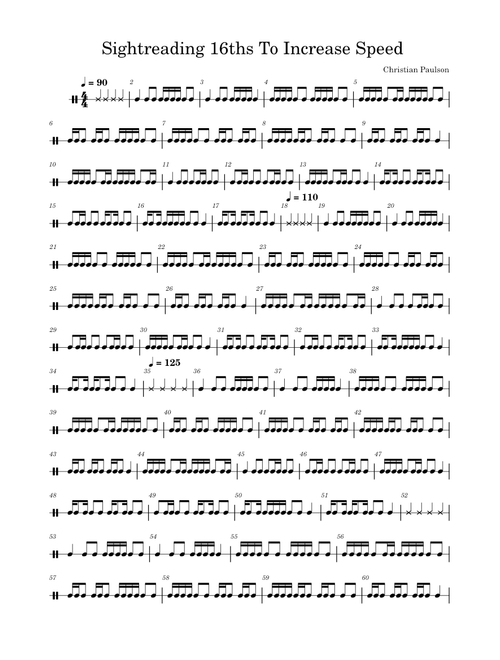 Sightreading 16ths To Increase Speed