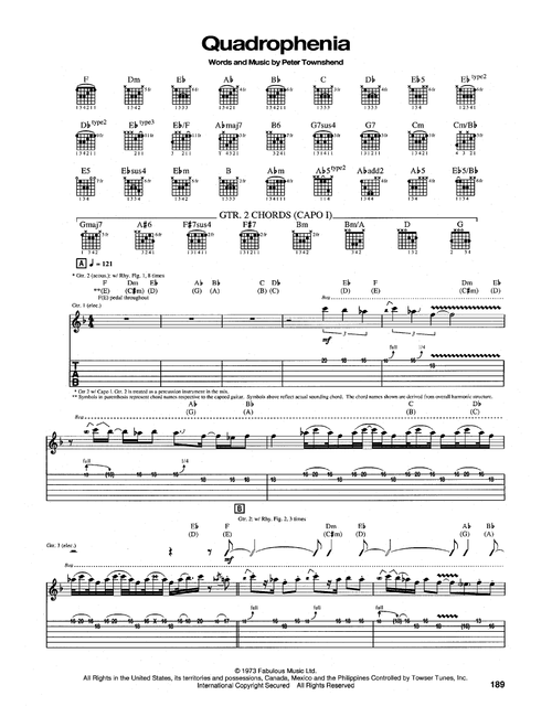 Quadrophenia - The Who (Guitar Tab)