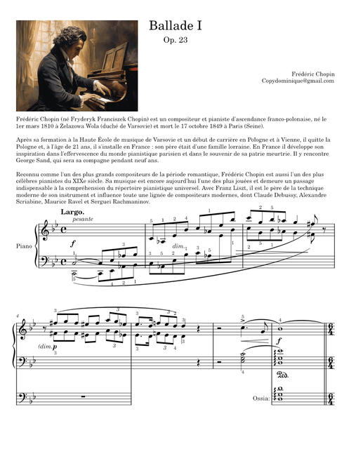 Frédéric Chopin - Ballade no. 1 in G minor Op. 23