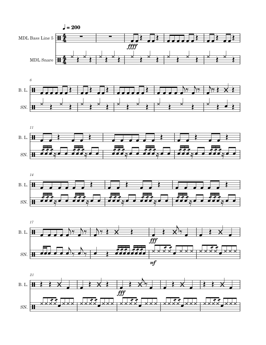 Drum Cadence Misc OHS Drumline Cadence Sheet music for Snare drum