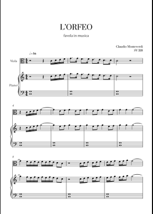 L'orfeo – Claudio Monteverdi OVERTURE from L'ORFEO Sheet Music for