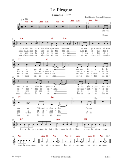 La Piragua – Jose Barros