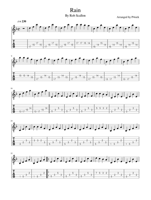 "Rain" by Rob Scallon - actual playing