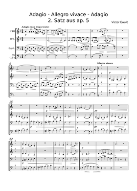 Ewald Quintet 1 輸入譜 Victor Ewald SYMPHONY Brass Score