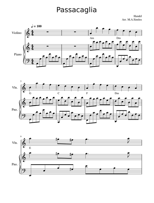 Passacaglia – Georg Friedrich Händel