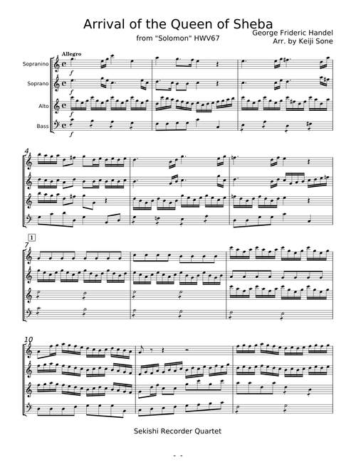 The Arrival of the Queen of Sheba - Georg Friedrich Händel
