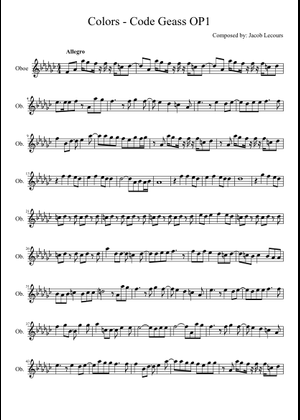 Colors Code Geass OP 1 Sheet Music for Trombone tenor (Solo