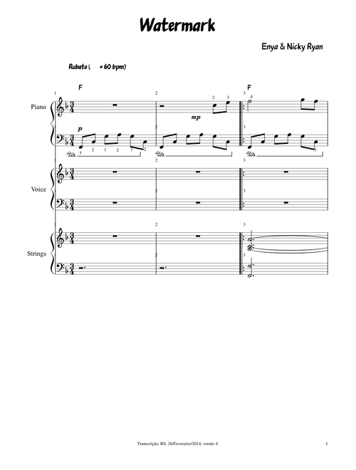 Watermark - Enya - with Strings
